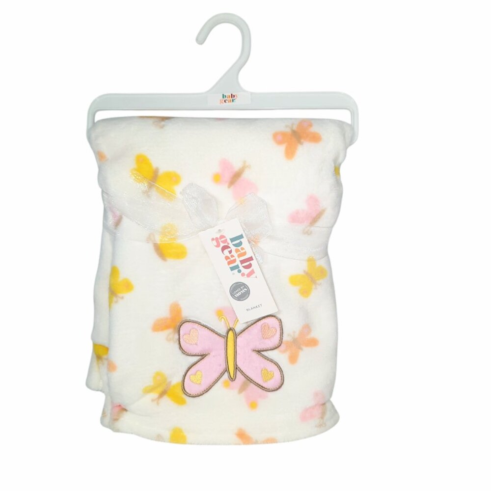 2024 Baby Gear Butterfly Soft Baby Security Lovey Blanket 30" X 40" New
